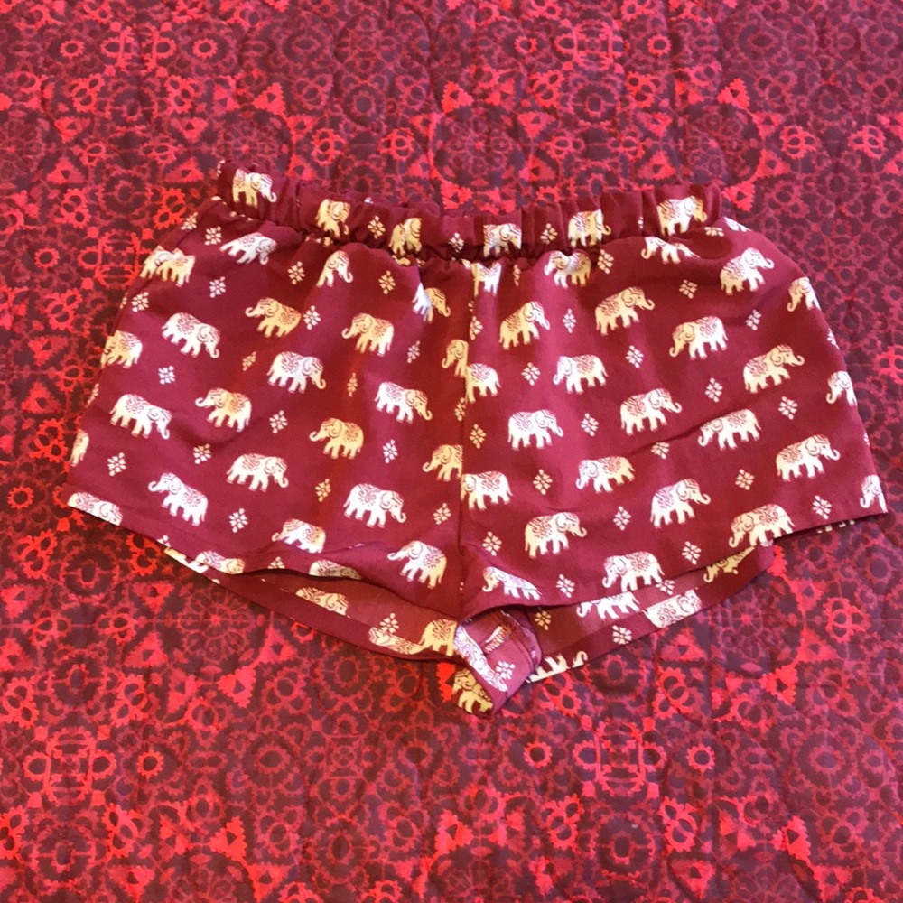 Forever 21 Elephant Print Shorts